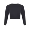 Lula-ru Women's Long Sleeve Top - Black In Black
