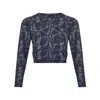Lula-ru Women's Long Sleeve Top - Grey Snake In Grey