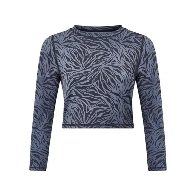 Lula-ru Women's Long Sleeve Top - Grey Tiger Print