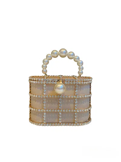Lula-ru Women's Neutrals / Gold Marilyn Bag - Cream / Gold