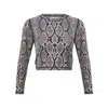 Lula-ru Women's Neutrals Long Sleeve Top - Neutral Snake
