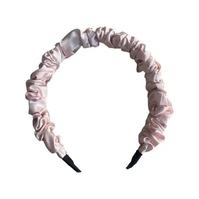 Lula-ru Women's Pink / Purple Ruched Headband - Pale Pink