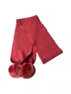 Lula-ru Women's Red Cashmere Scarf - Maroon In Red