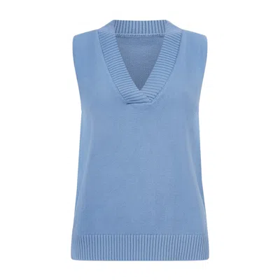 Lula-ru Women's Vest Jumper - Blue