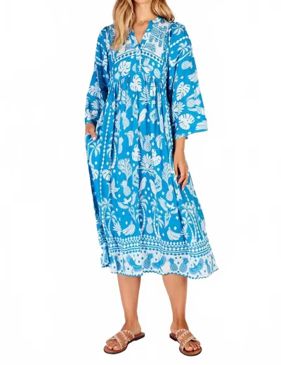 Lula Soul Agatha Midi Dress In Ocean