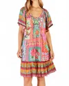 Lula Soul Vivone Shirred Dress In Melon