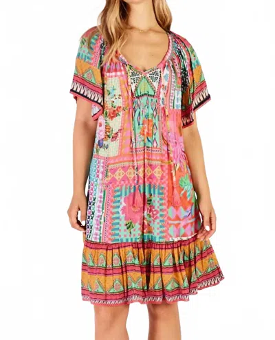 Lula Soul Vivone Shirred Dress In Melon
