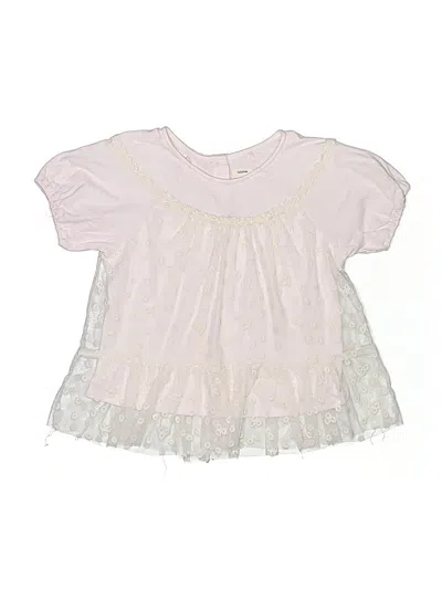 Pre-owned Lulabee Kids' Short Sleeve Blouse In White