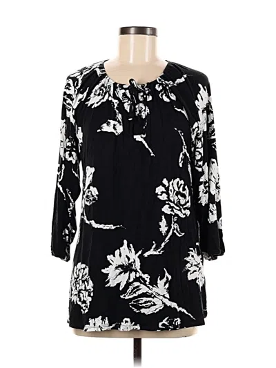 Pre-owned Lularoe 3/4 Sleeve Blouse In Black