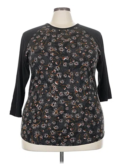 Pre-owned Lularoe 3/4 Sleeve Blouse In Black