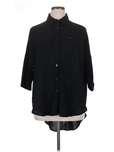 Pre-owned Lularoe 3/4 Sleeve Blouse In Black