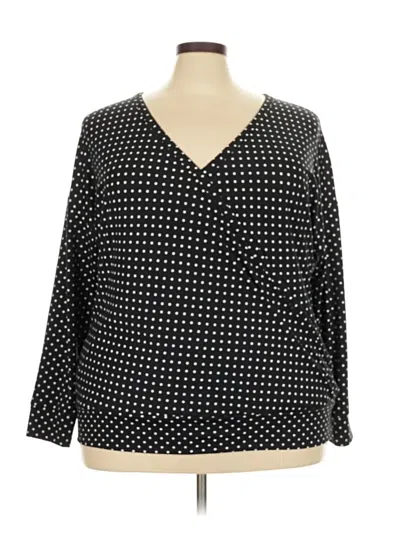 Pre-owned Lularoe 3/4 Sleeve Blouse In Black