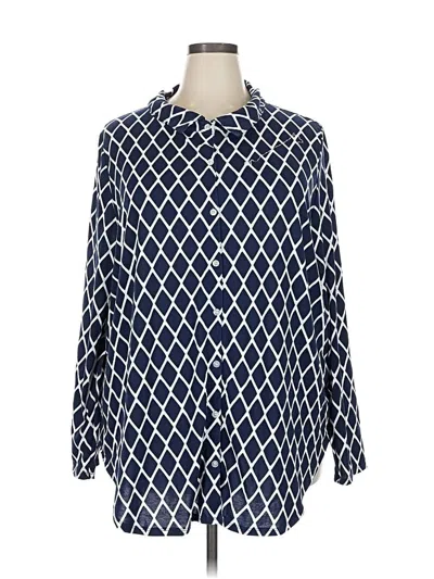 Pre-owned Lularoe 3/4 Sleeve Blouse In Blue