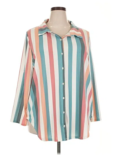 Pre-owned Lularoe 3/4 Sleeve Blouse In Blue