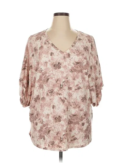 Pre-owned Lularoe 3/4 Sleeve Blouse In Brown