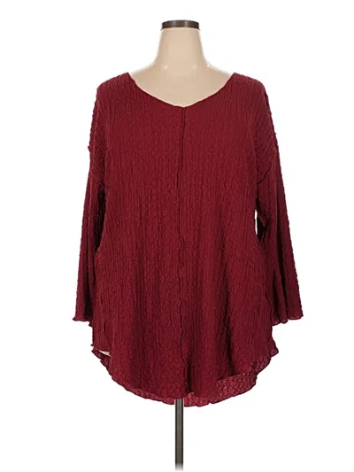 Lularoe 3/4 Sleeve Blouse In Burgundy