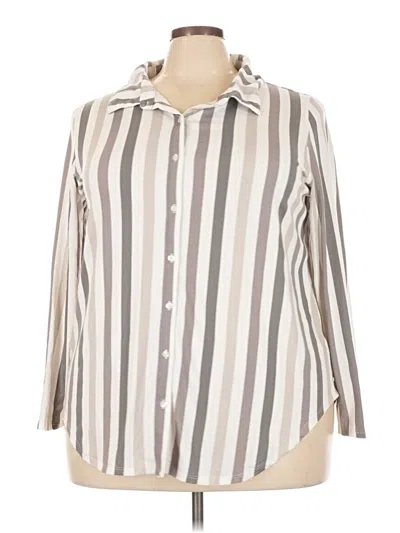 Pre-owned Lularoe 3/4 Sleeve Blouse In Gray