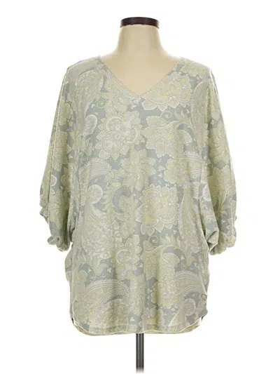 Pre-owned Lularoe 3/4 Sleeve Blouse In Green