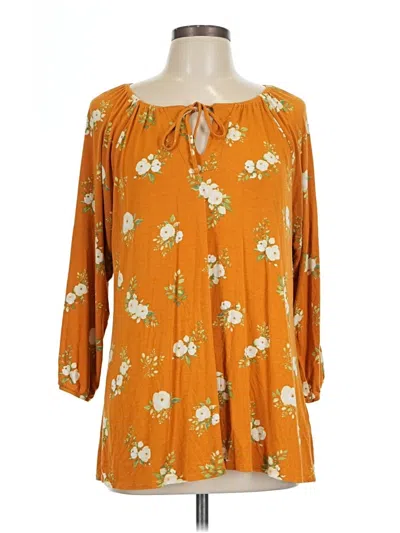 Pre-owned Lularoe 3/4 Sleeve Blouse In Orange