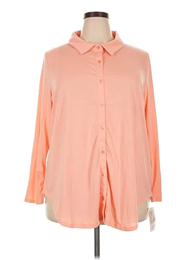 Pre-owned Lularoe 3/4 Sleeve Blouse In Orange