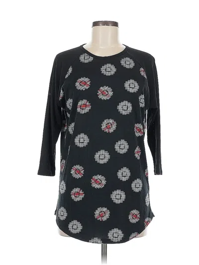 Pre-owned Lularoe 3/4 Sleeve T-shirt In Black
