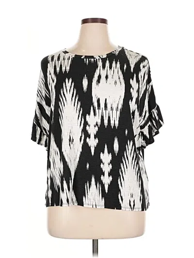 Pre-owned Lularoe 3/4 Sleeve T-shirt In Black