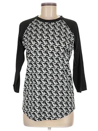 Pre-owned Lularoe 3/4 Sleeve T-shirt In Black