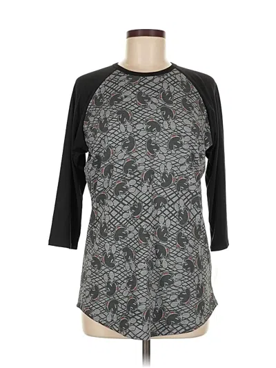 Pre-owned Lularoe 3/4 Sleeve T-shirt In Black