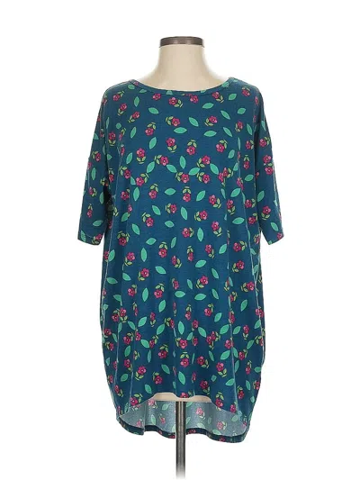 Pre-owned Lularoe 3/4 Sleeve T-shirt In Blue