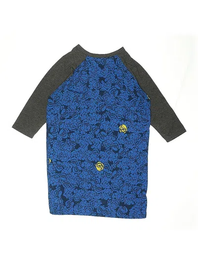 Pre-owned Lularoe Kids' 3/4 Sleeve T-shirt In Blue