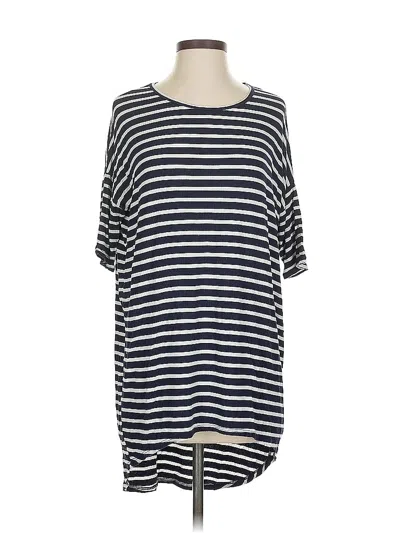 Pre-owned Lularoe 3/4 Sleeve T-shirt In Blue