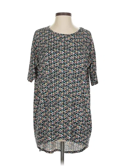 Pre-owned Lularoe 3/4 Sleeve T-shirt In Blue