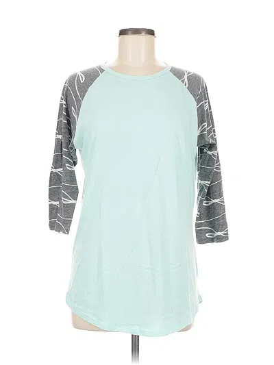 Pre-owned Lularoe 3/4 Sleeve T-shirt In Blue