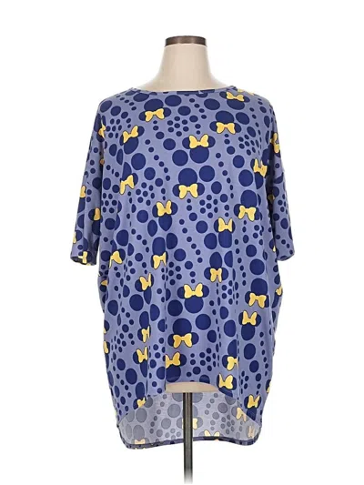 Pre-owned Lularoe 3/4 Sleeve T-shirt In Blue