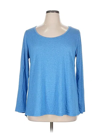 Pre-owned Lularoe 3/4 Sleeve T-shirt In Blue