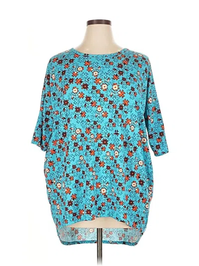 Pre-owned Lularoe 3/4 Sleeve T-shirt In Blue