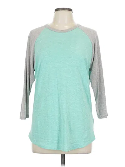 Pre-owned Lularoe 3/4 Sleeve T-shirt In Blue