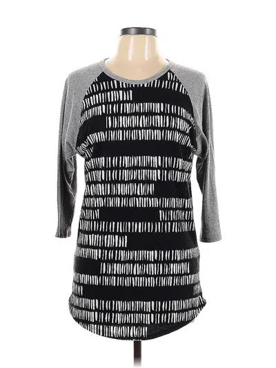 Pre-owned Lularoe 3/4 Sleeve T-shirt In Gray