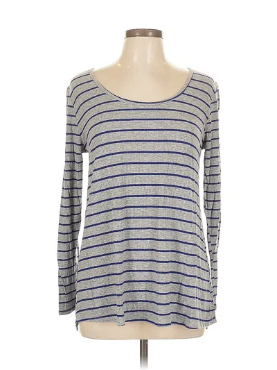 Pre-owned Lularoe 3/4 Sleeve T-shirt In Gray