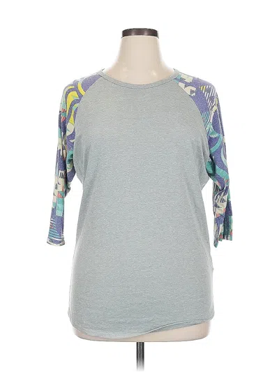 Pre-owned Lularoe 3/4 Sleeve T-shirt In Gray