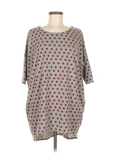 Pre-owned Lularoe 3/4 Sleeve T-shirt In Gray