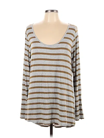 Pre-owned Lularoe 3/4 Sleeve T-shirt In Gray