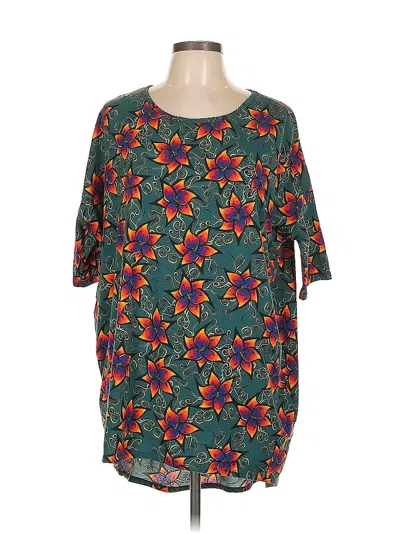 Pre-owned Lularoe 3/4 Sleeve T-shirt In Green
