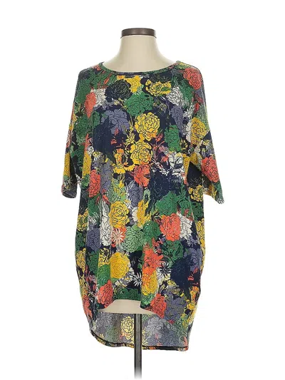 Pre-owned Lularoe 3/4 Sleeve T-shirt In Green