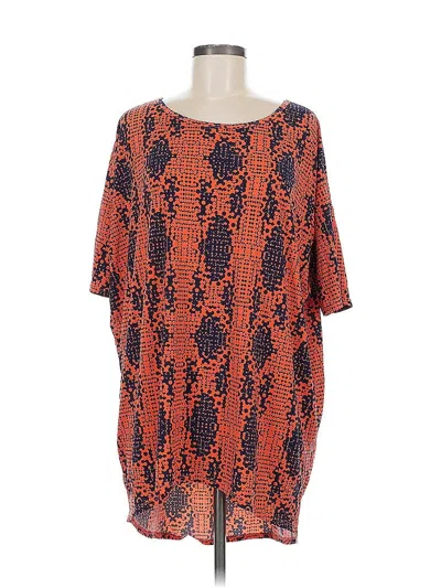 Pre-owned Lularoe 3/4 Sleeve T-shirt In Orange