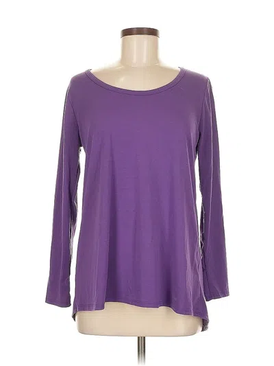 Pre-owned Lularoe 3/4 Sleeve T-shirt In Purple