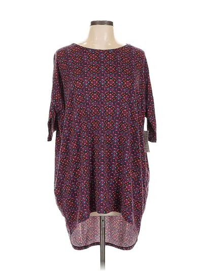 Pre-owned Lularoe 3/4 Sleeve T-shirt In Purple