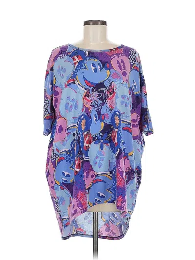 Pre-owned Lularoe 3/4 Sleeve T-shirt In Purple