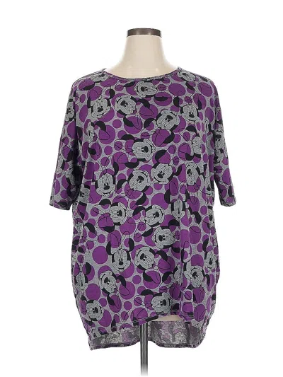 Pre-owned Lularoe 3/4 Sleeve T-shirt In Purple