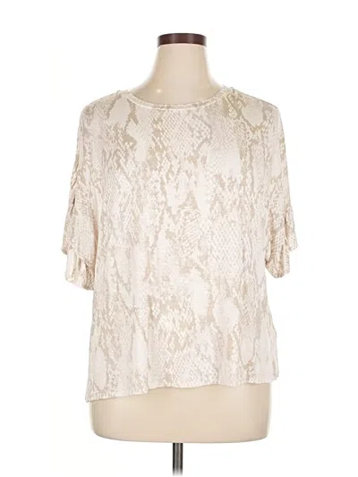 Pre-owned Lularoe 3/4 Sleeve T-shirt In White